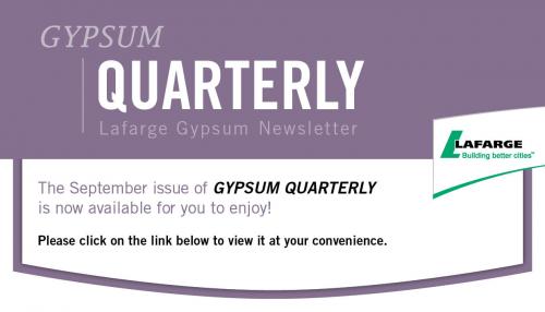 Gypsum Quarterly September 2014