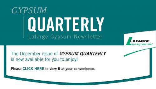 Gypsum Quarterly December 2014
