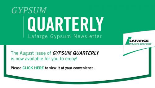 Gypsum Quarterly August 2015
